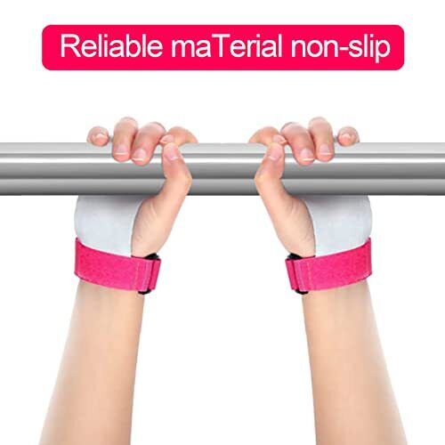 Gymnastics Hand Grips Wristbands Sets: 2 Sets Bar Grips Palm Protectors and Wristbands
