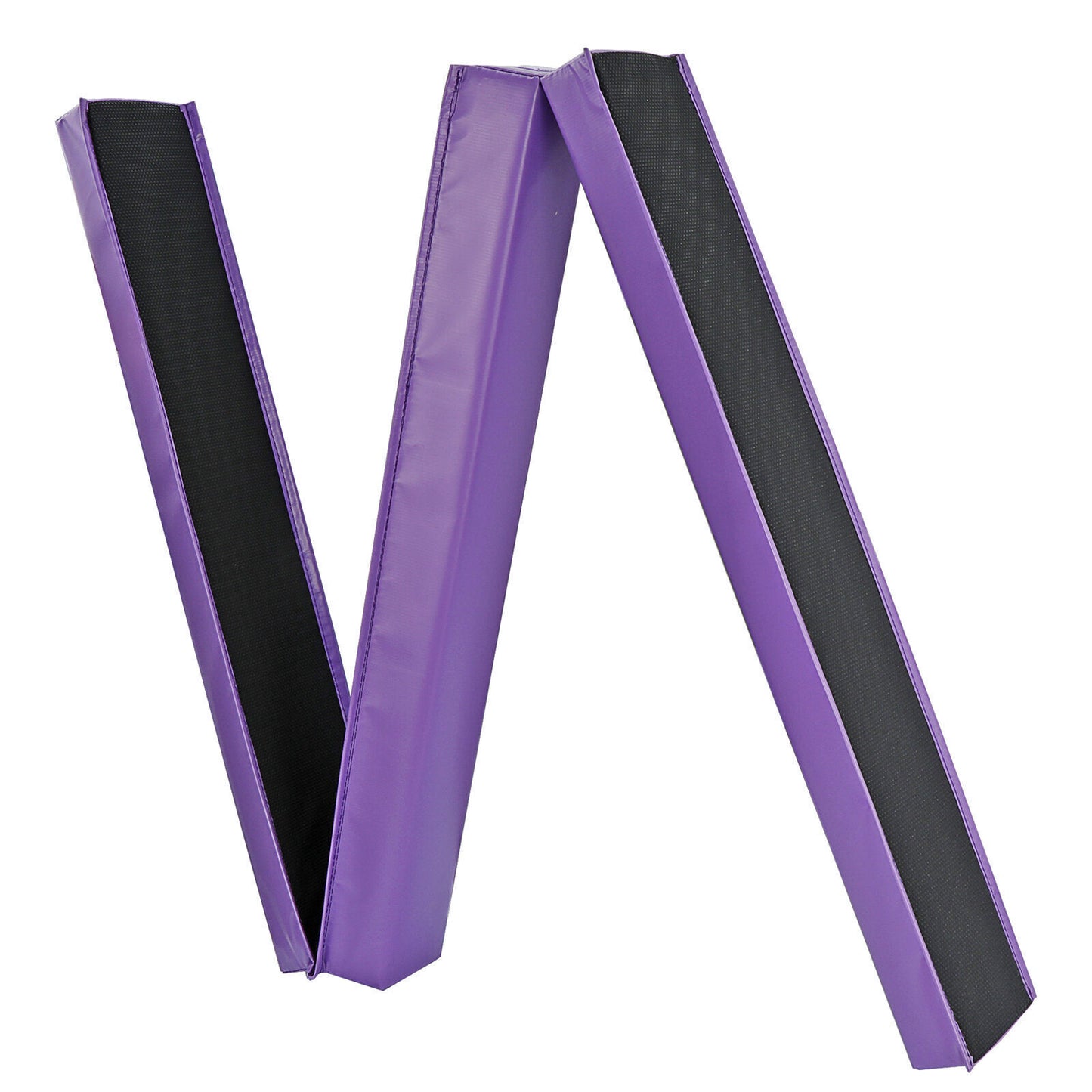 9FT Balance Beam Extra Firm Foam Anti-Slip Bottom Gymnastics Equipment Purple
